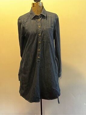 Timberland Dark Denim Long-Sleeve Shirt Dress